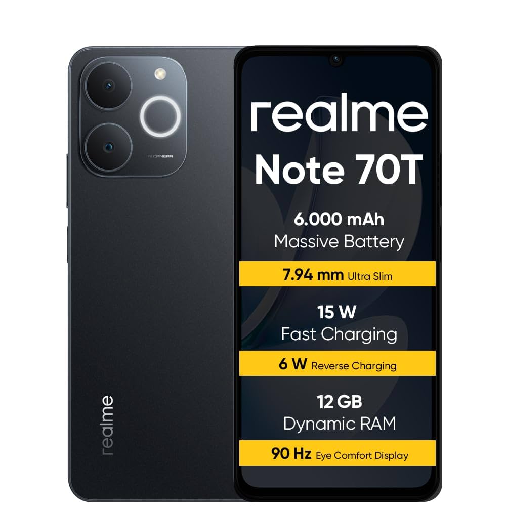REALME NOTE 70T 4GB BLACK (New)