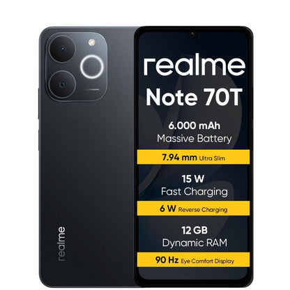 REALME NOTE 70T 4GB BLACK (New)
