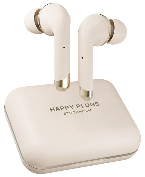 HAPPY PLUGS AIR 1 GO WIRELESS HEADPHONES bianco (nuovo)