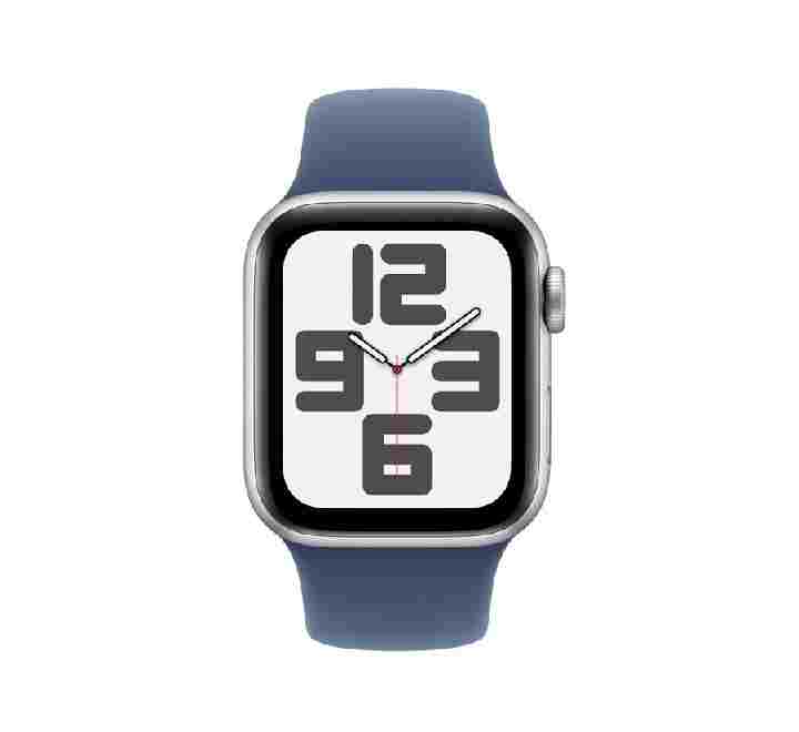 APPLE WATCH SEGPS 44MM ALUMINIUM CASE WITH DENIM SPORT BAND - M/L MXER3 argento (nuovo)