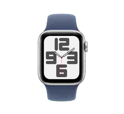 APPLE WATCH SEGPS 44MM ALUMINIUM CASE WITH DENIM SPORT BAND - M/L MXER3 argento (nuovo)