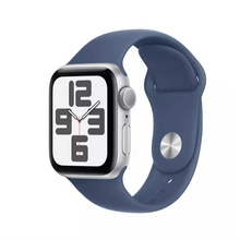 APPLE WATCH SEGPS 44MM ALUMINIUM CASE WITH DENIM SPORT BAND - M/L MXER3 argento (nuovo)