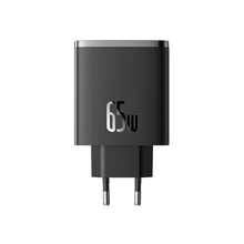 BASEUS GAN5 CUBE PRO FAST CHARGER 65W 2XC+U nero (nuovo)