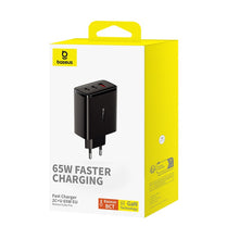 BASEUS GAN5 CUBE PRO FAST CHARGER 65W 2XC+U nero (nuovo)